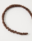 Mac & Ellie Scrunchie Headband, Brown product photo View 03 S
