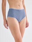 Lyric Gingham Stripe Full Briefs, 4-Pack, Blue & Green product photo