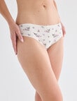 Lyric Dot Flower Bikini Briefs, 4-Pack, Cream, Pink & Black product photo