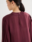 State of play Luna Long Sleeve Blouse, Dark Cherry product photo View 11 S