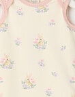Little Bundle Essentials Stretch Cotton Short-Sleeve Rabbit Bodysuit product photo View 02 S