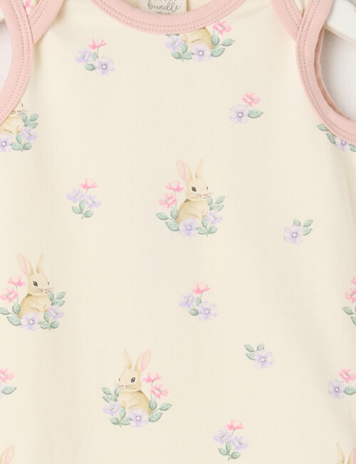 Little Bundle Essentials Stretch Cotton Short-Sleeve Rabbit Bodysuit product photo View 02 L