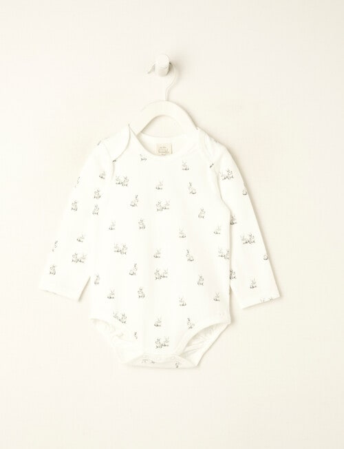 Little Bundle Essentials Stretch Cotton Long-Sleeve Bunny Bodysuit product photo