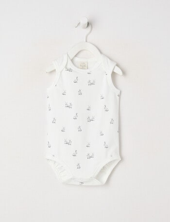 Little Bundle Essentials Stretch Cotton Short-Sleeve Bunny Bodysuit product photo