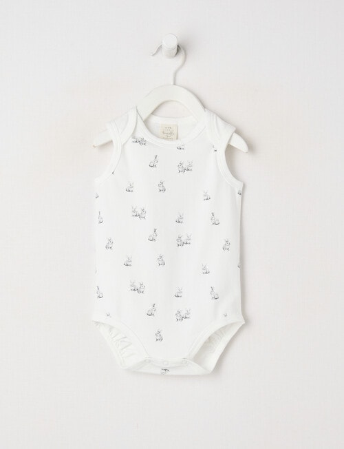 Little Bundle Essentials Stretch Cotton Short-Sleeve Bunny Bodysuit product photo