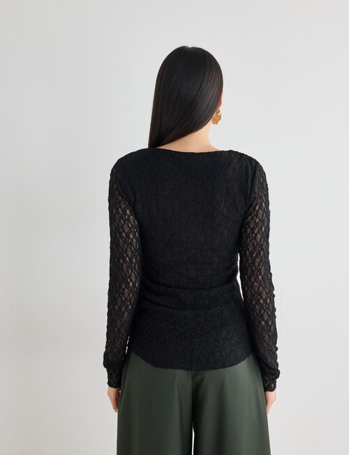 State of play Evoke Lace Top, Black product photo View 02 L