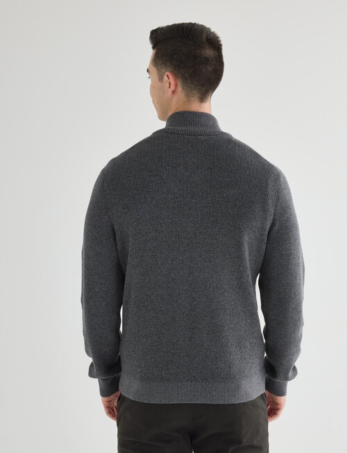 Gasoline Half Zip Long Sleeve Waffle, Khaki product photo View 02 L
