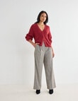 Whistle Houndstooth Wide Leg Pant, Regular Length, Beige product photo View 03 S