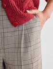 Whistle Houndstooth Wide Leg Pant, Regular Length, Beige product photo View 05 S