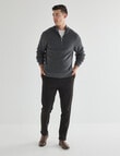 Gasoline Half Zip Long Sleeve Waffle, Khaki product photo View 03 S