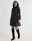 Whistle Mini Pliss&eacute; Dress, Spot Black & White product photo View 03 S
