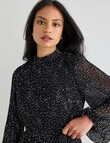 Whistle Mini Pliss&eacute; Dress, Spot Black & White product photo View 04 S