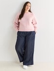 Whistle Basque Waist Wide Leg Pant, Regular Length, Ink Chambray product photo View 13 S