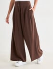 Whistle Basque Waist Wide Leg Pant, Regular Length, Espresso product photo
