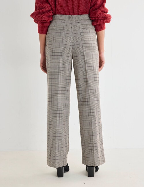 Whistle Houndstooth Wide Leg Pant, Regular Length, Beige product photo View 02 L