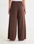 Whistle Basque Waist Wide Leg Pant, Shorter Length, Espresso product photo View 02 S