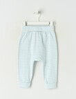 Little Bundle Stretch Cotton Stripe Pant, Blue & White product photo