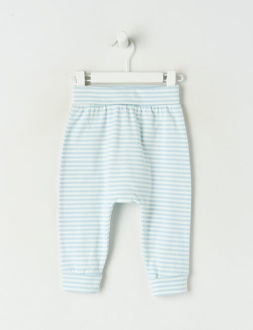 Little Bundle Stretch Cotton Stripe Pant, Blue & White product photo
