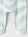Little Bundle Stretch Cotton Stripe Pant, Blue & White product photo View 03 S