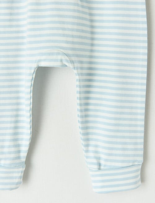 Little Bundle Stretch Cotton Stripe Pant, Blue & White product photo View 03 L