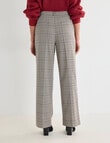 Whistle Houndstooth Wide Leg Pant, Shorter Length, Beige product photo View 02 S