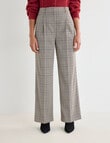 Whistle Houndstooth Wide Leg Pant, Shorter Length, Beige product photo View 04 S