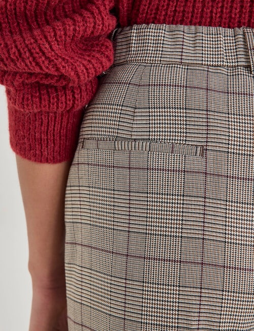 Whistle Houndstooth Wide Leg Pant, Shorter Length, Beige product photo View 06 L