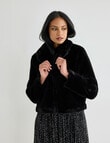 Whistle Faux Fur Jacket, Black product photo
