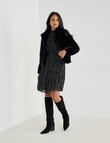 Whistle Faux Fur Jacket, Black product photo View 03 S