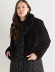 Whistle Faux Fur Jacket, Black product photo View 12 S