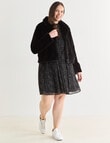 Whistle Faux Fur Jacket, Black product photo View 13 S