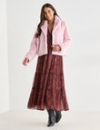 Whistle Faux Fur Jacket, Pink Quartz product photo View 03 S