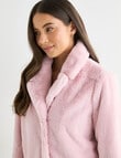 Whistle Faux Fur Jacket, Pink Quartz product photo View 04 S
