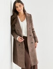 Whistle Double Breasted Long Coat, Check product photo View 07 S