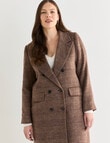 Whistle Double Breasted Long Coat, Check product photo View 12 S