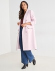 Whistle Double Breasted Long Coat, Pink Quartz product photo View 03 S