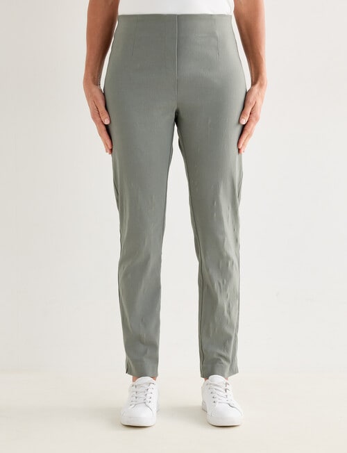 Ella J Classic Pull-On Bengaline, Shorter Length, Oregano product photo