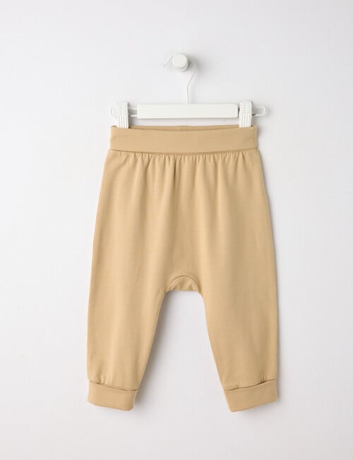 Little Bundle Essentials Stretch Cotton Pull on Pant, Beige product photo