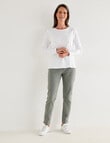 Ella J Classic Pull-On Bengaline Pant, Oregano product photo View 03 S