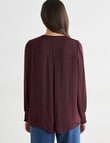 Whistle Pintuck Detail Blouse, Dark Cherry product photo View 02 S