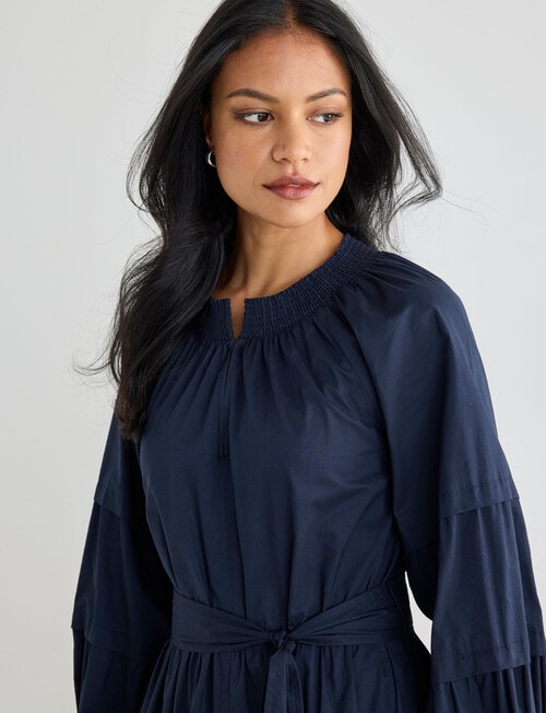 Whistle Pleats Midi Dress, Midnight product photo View 05 L