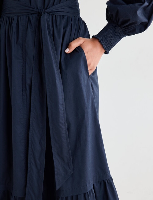 Whistle Pleats Midi Dress, Midnight product photo View 06 L
