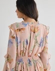 Whistle Floral Ruffle Mini Dress, Peach Dusk product photo View 06 S