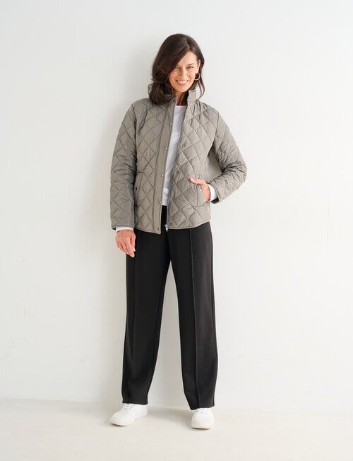 Ella J Supersoft Straight Leg Trackpant, Black product photo View 03 L