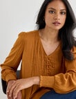 Whistle Pintuck Detail Blouse, Golden Ochre product photo