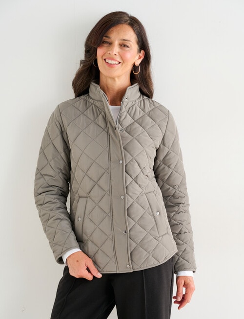 Ella J Puffer Jacket, Sage product photo View 06 L