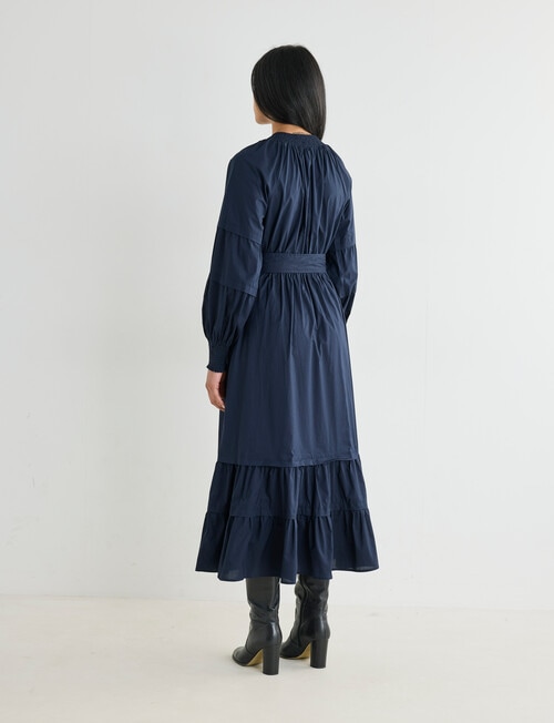 Whistle Pleats Midi Dress, Midnight product photo View 02 L