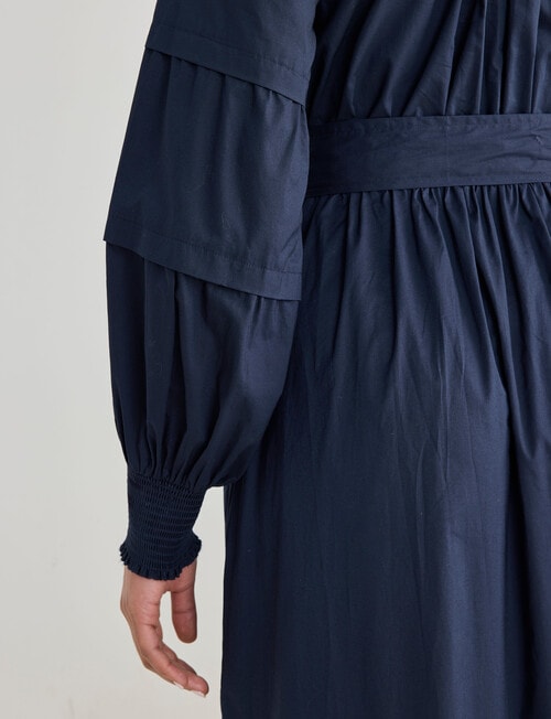 Whistle Pleats Midi Dress, Midnight product photo View 08 L