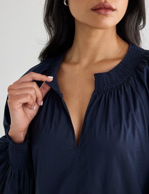 Whistle Pleats Midi Dress, Midnight product photo View 10 L