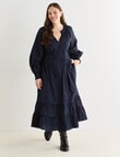 Whistle Pleats Midi Dress, Midnight product photo View 12 S